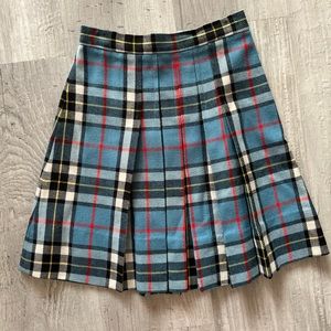 Vintage saks 5th avenue girls kids plaid skirt Irish school size 6 blue